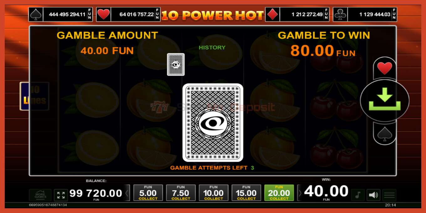 Slot screenshot: 10 Power Hot no deposit, number - 3