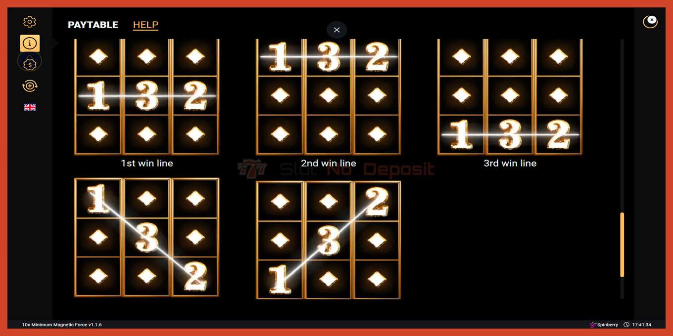 Slot skrinshoti: 10x Minimum Magnetic Force depozit yoq, raqam - 7