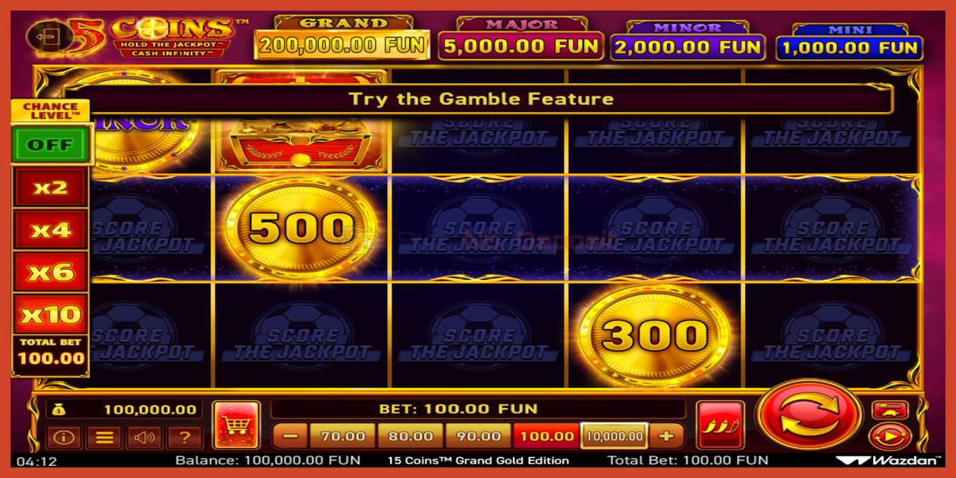 Slot screenshot: 15 Coins Grand Gold Edition Score The Jackpot no deposit, number - 2