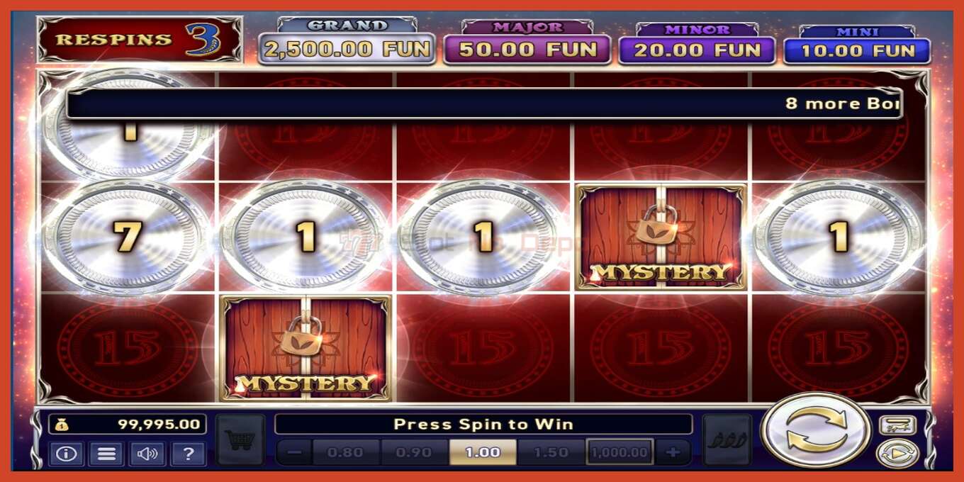 Slot screenshot: 15 Coins Grand Platinum Edition no deposit, number - 4