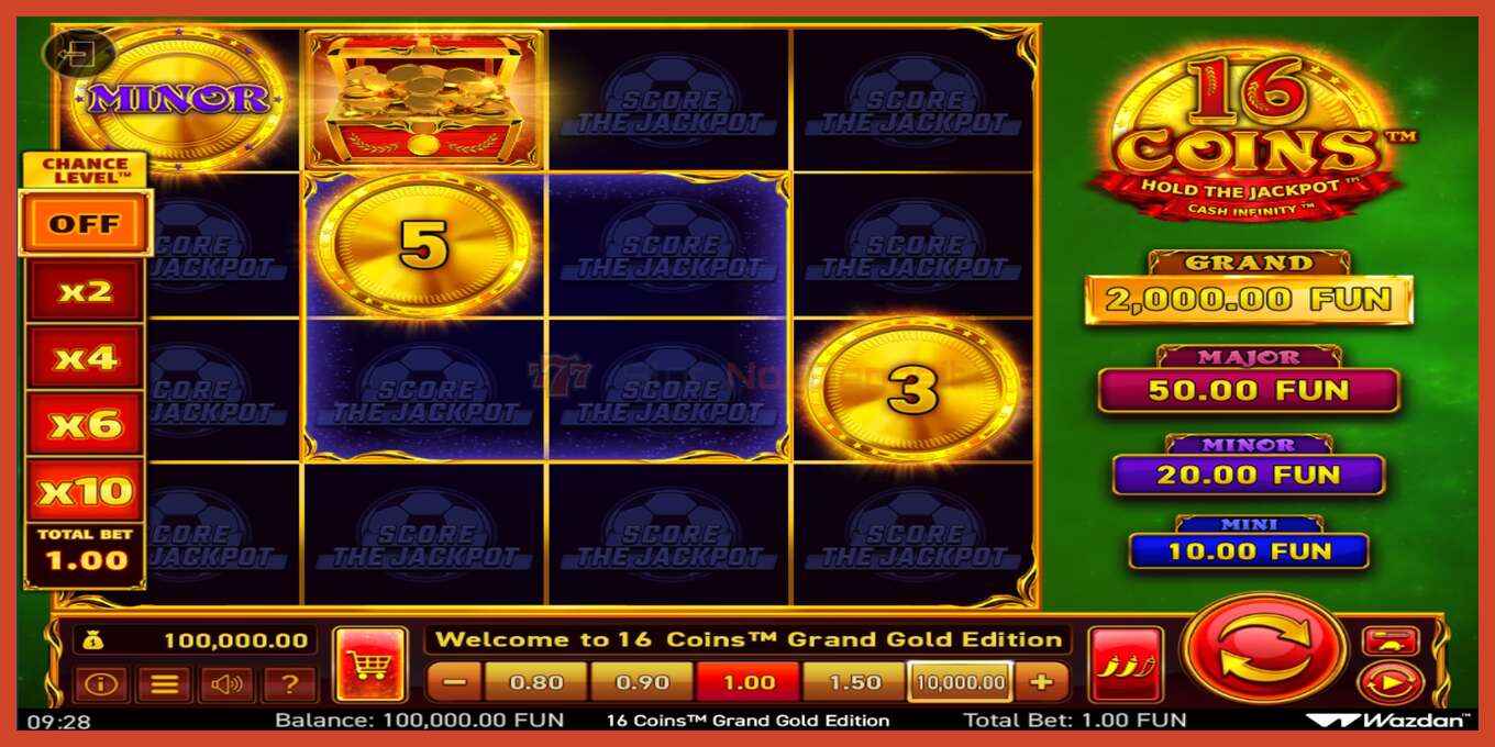 فتحة لقطة الشاشة: 16 Coins Grand Gold Edition Score The Jackpot لا إيداع, رقم - 2