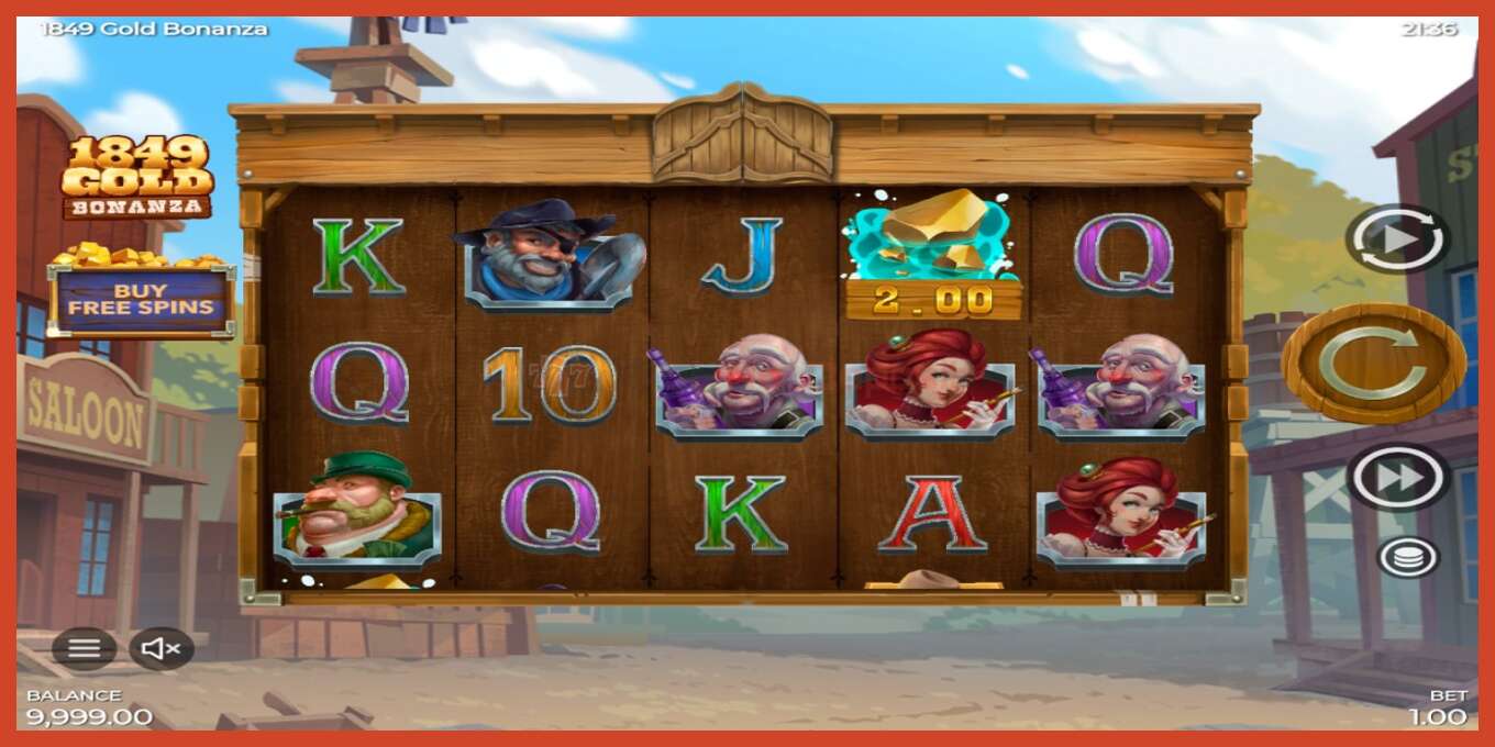 Slot screenshot: 1849 Gold Bonanza no deposit, number - 2