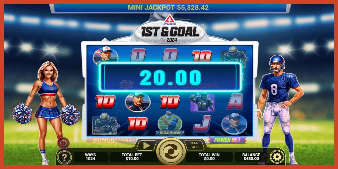 Slot screenshot: 1st & Goal no deposit, number - 3