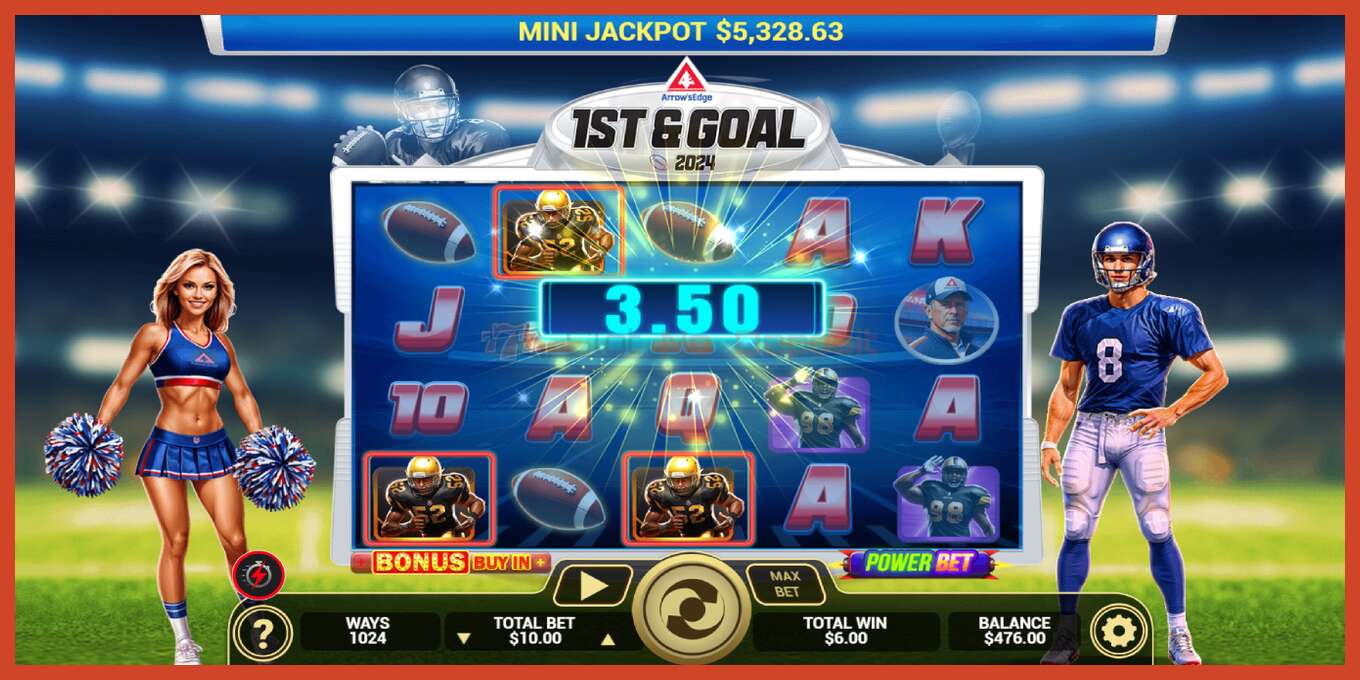 Slot screenshot: 1st & Goal no deposit, number - 4