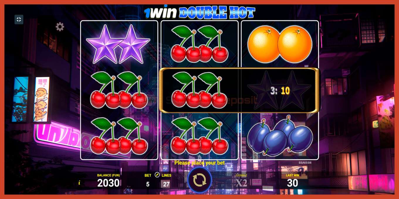 Slot screenshot: 1win Double Hot no deposit, number - 5