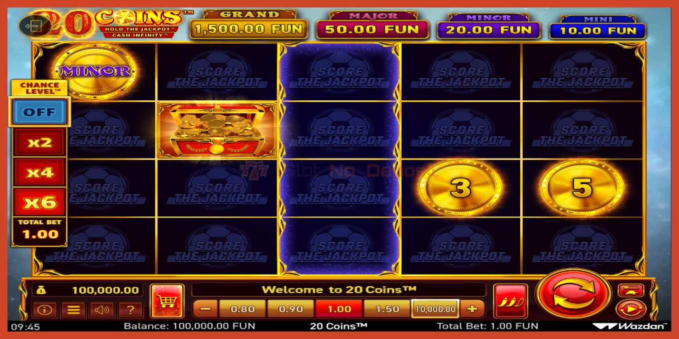 Slot තිර රුවක්: 20 Coins Score The Jackpot තැන්පතු නැත, අංකය - 2