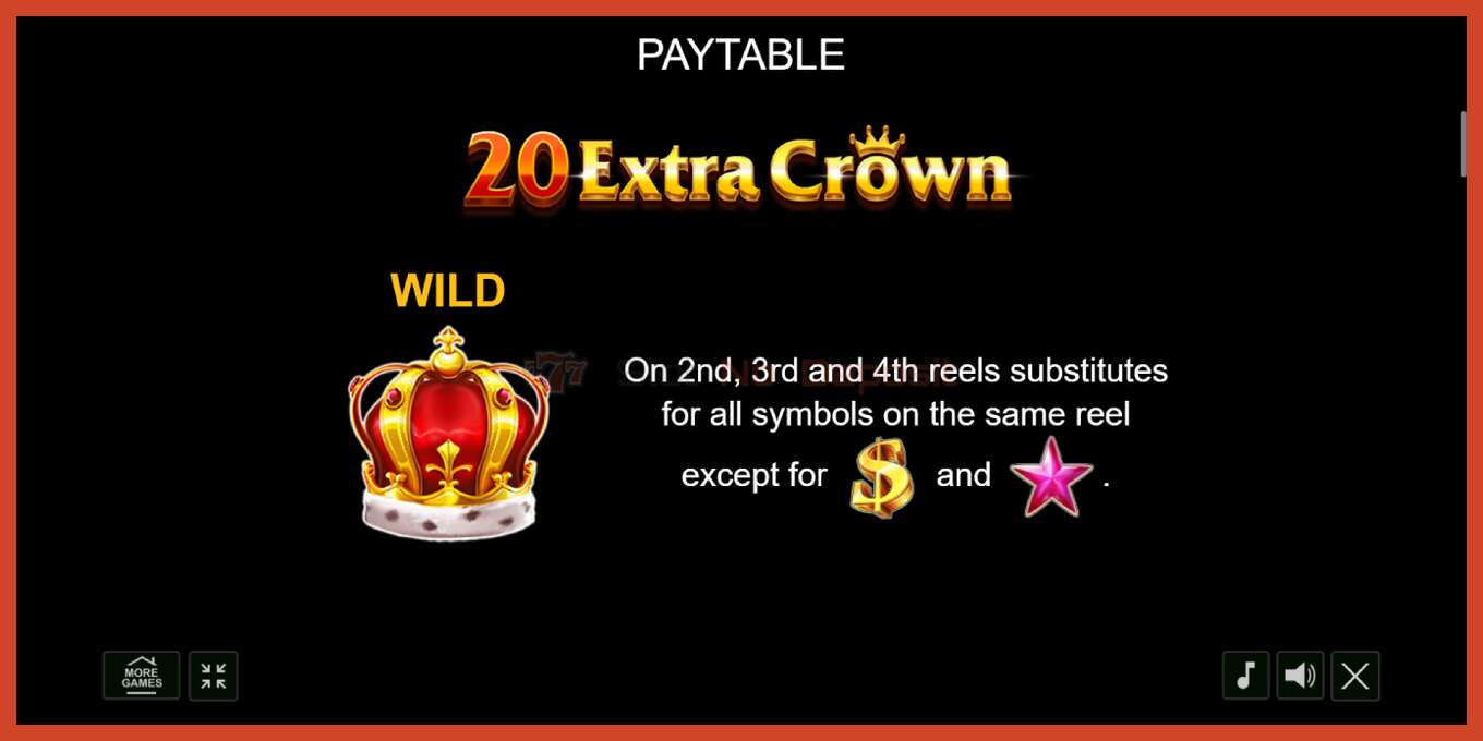 Скриншот слота: 20 Extra Crown без депозита, номер - 5