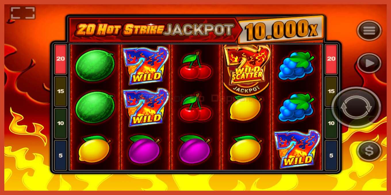 Slot screenshot: 20 Hot Strike Jackpot no deposit, number - 2