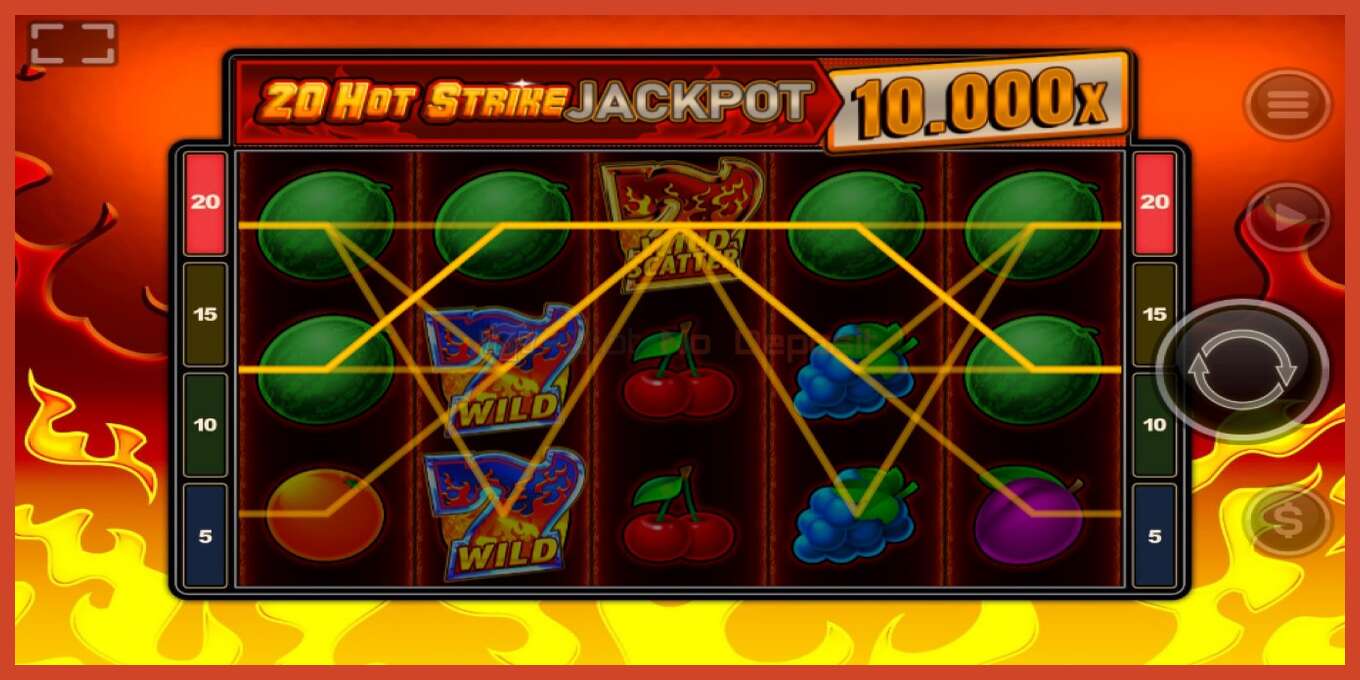 Slot screenshot: 20 Hot Strike Jackpot no deposit, number - 3