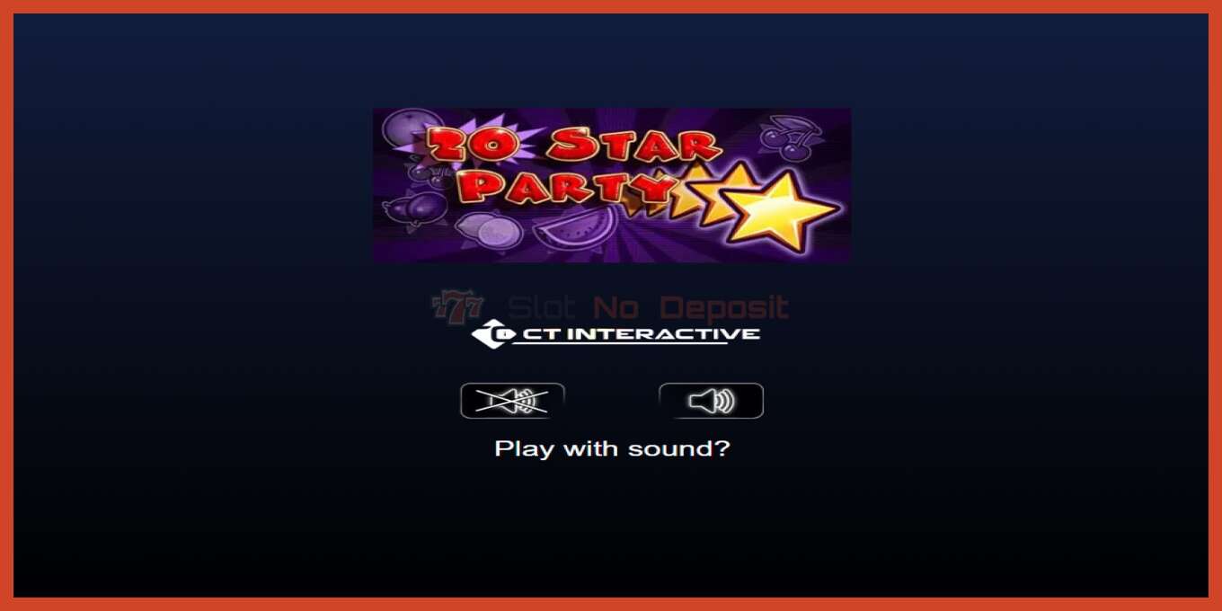 Slot screenshot: 20 Star Party no deposit, number - 1