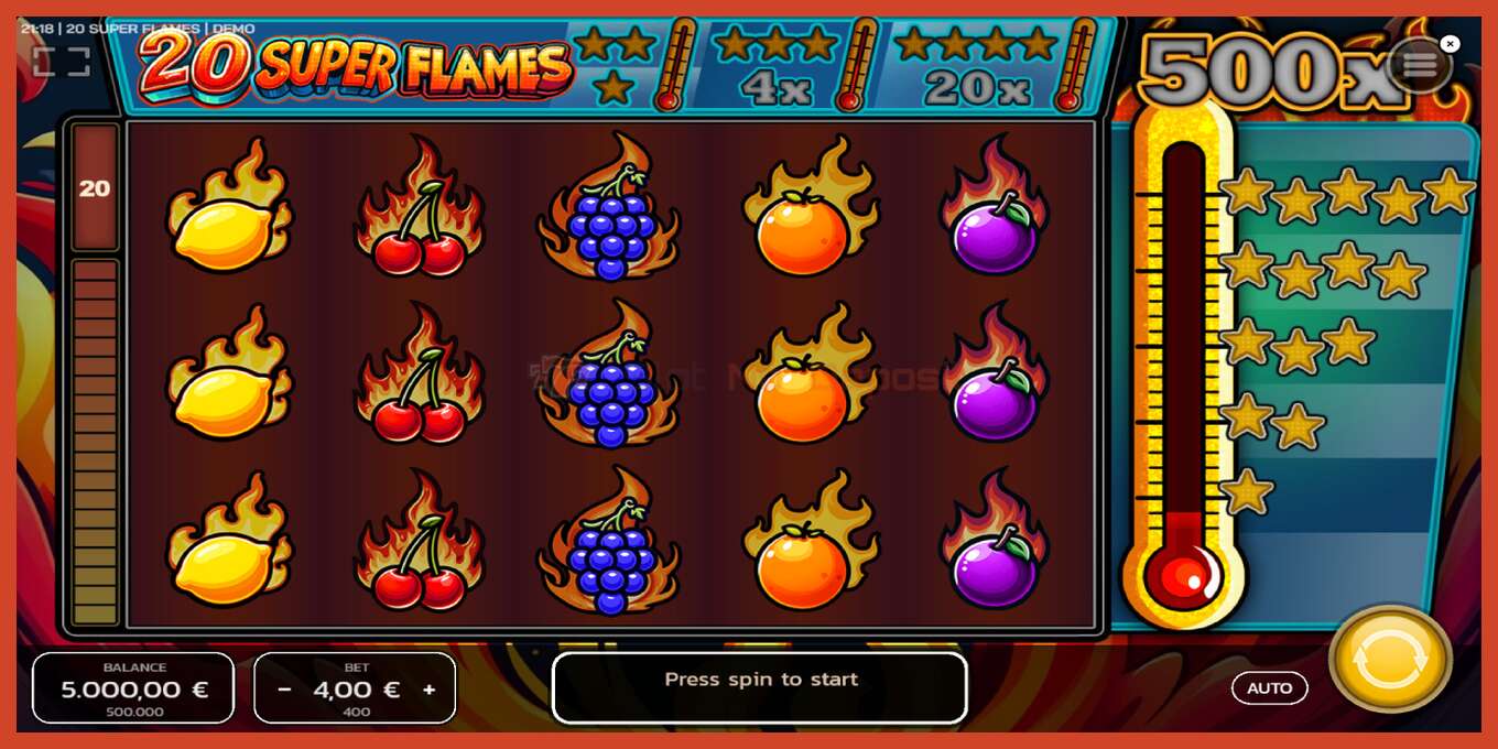 Slot screenshot: 20 Super Flames hakuna amana, nambari - 1