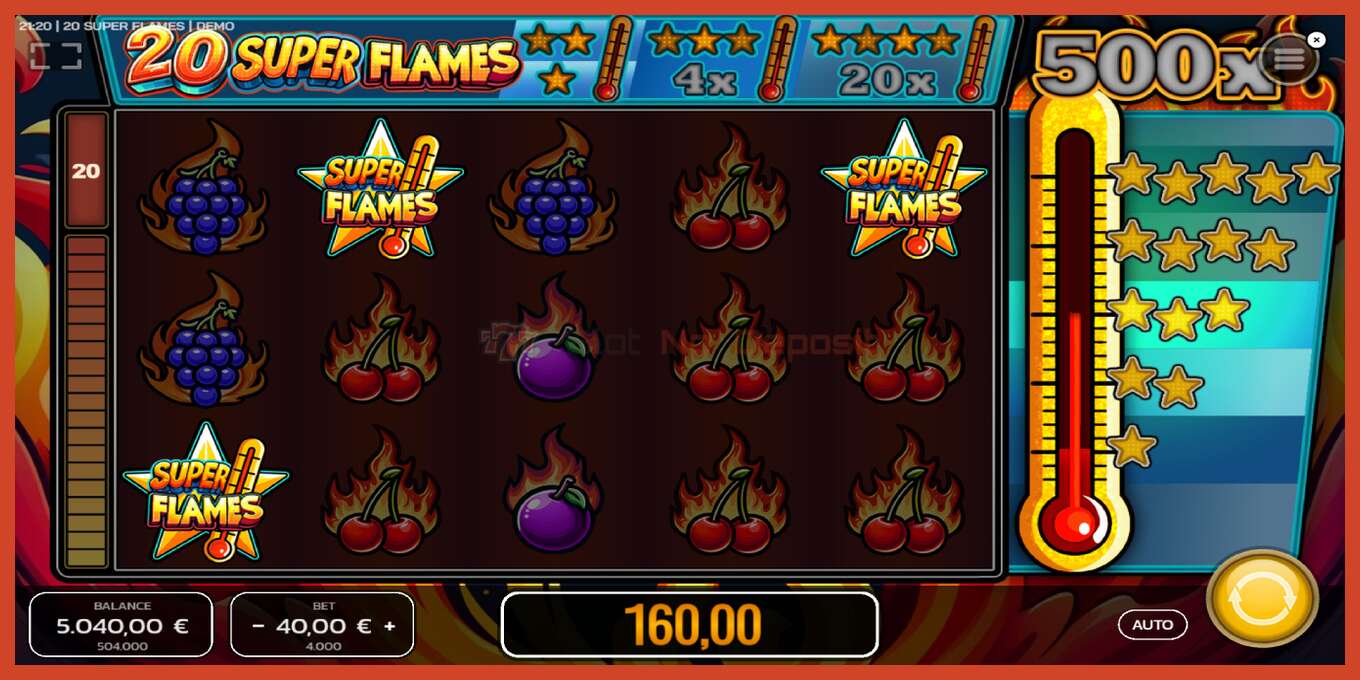 Slot screenshot: 20 Super Flames hakuna amana, nambari - 2