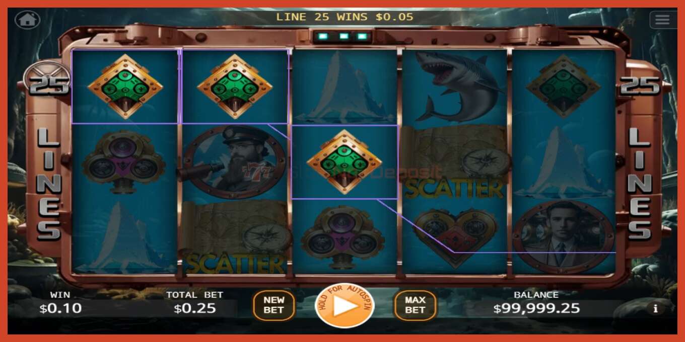 Slot screenshot: 20000 Leagues under the Sea no deposit, number - 3