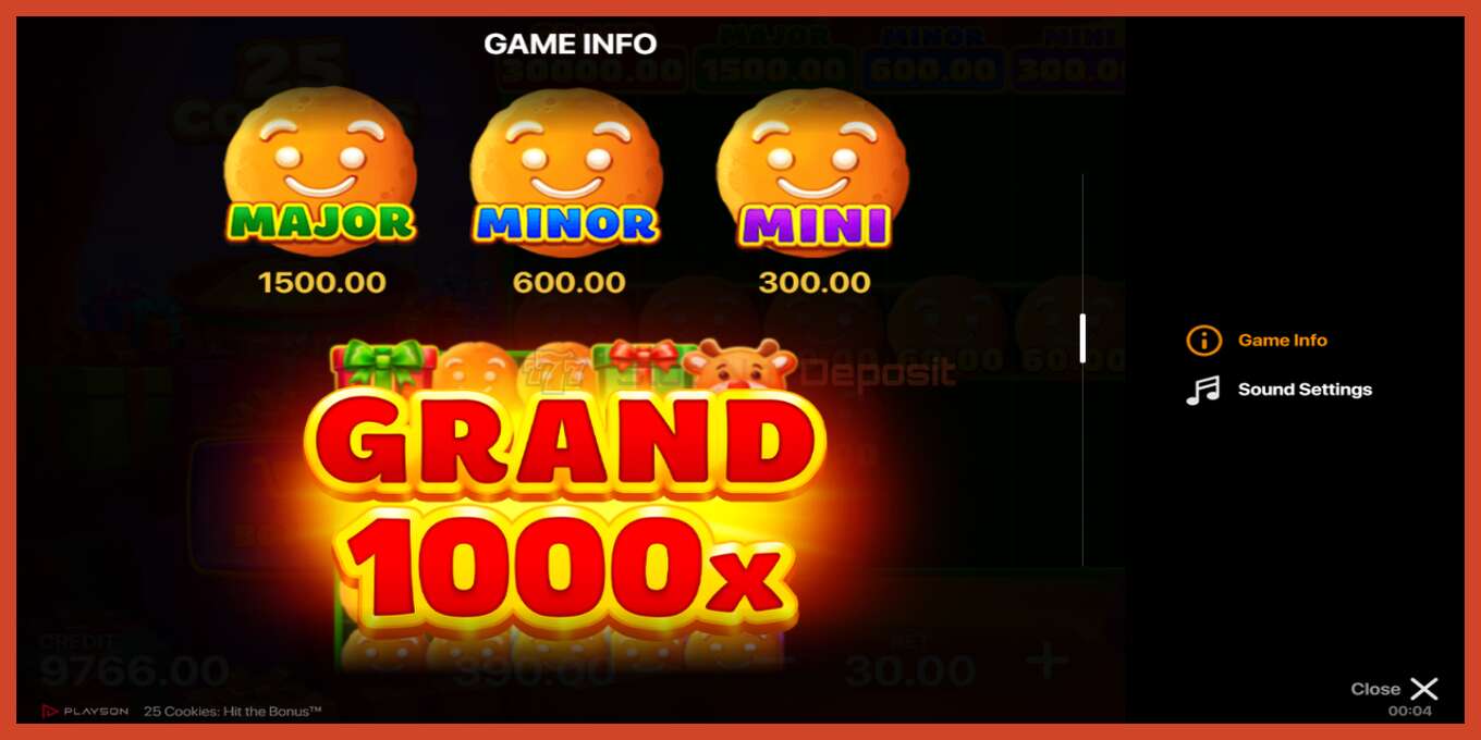 Slot screenshot: 25 Cookies: Hit the Bonus no deposit, number - 7