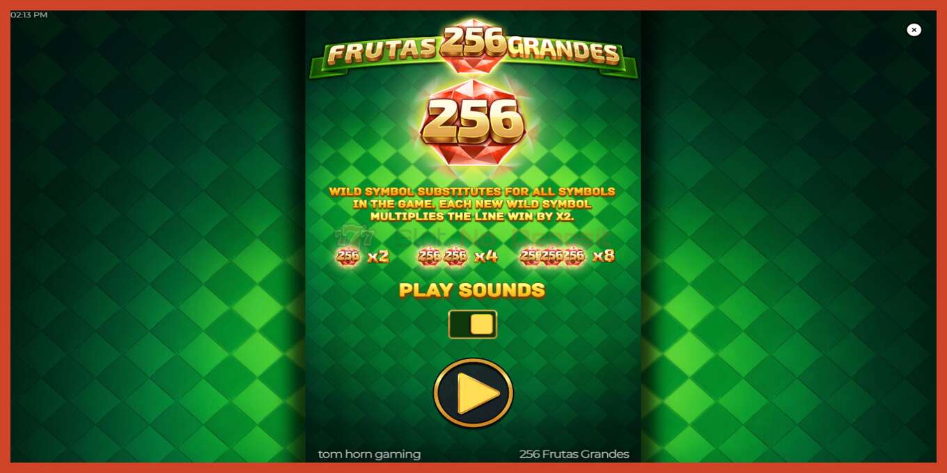 Captură de ecran pentru slot: 256 Frutas Grandes fara depozit, număr - 1