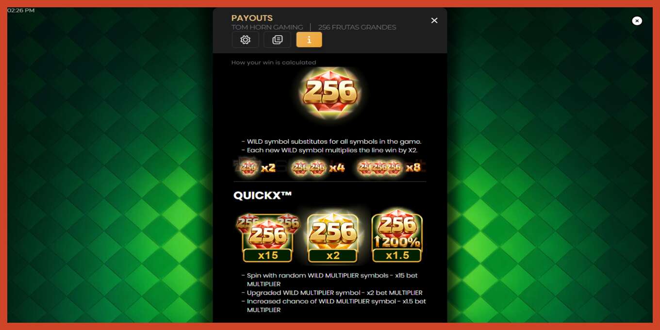 Captură de ecran pentru slot: 256 Frutas Grandes fara depozit, număr - 5