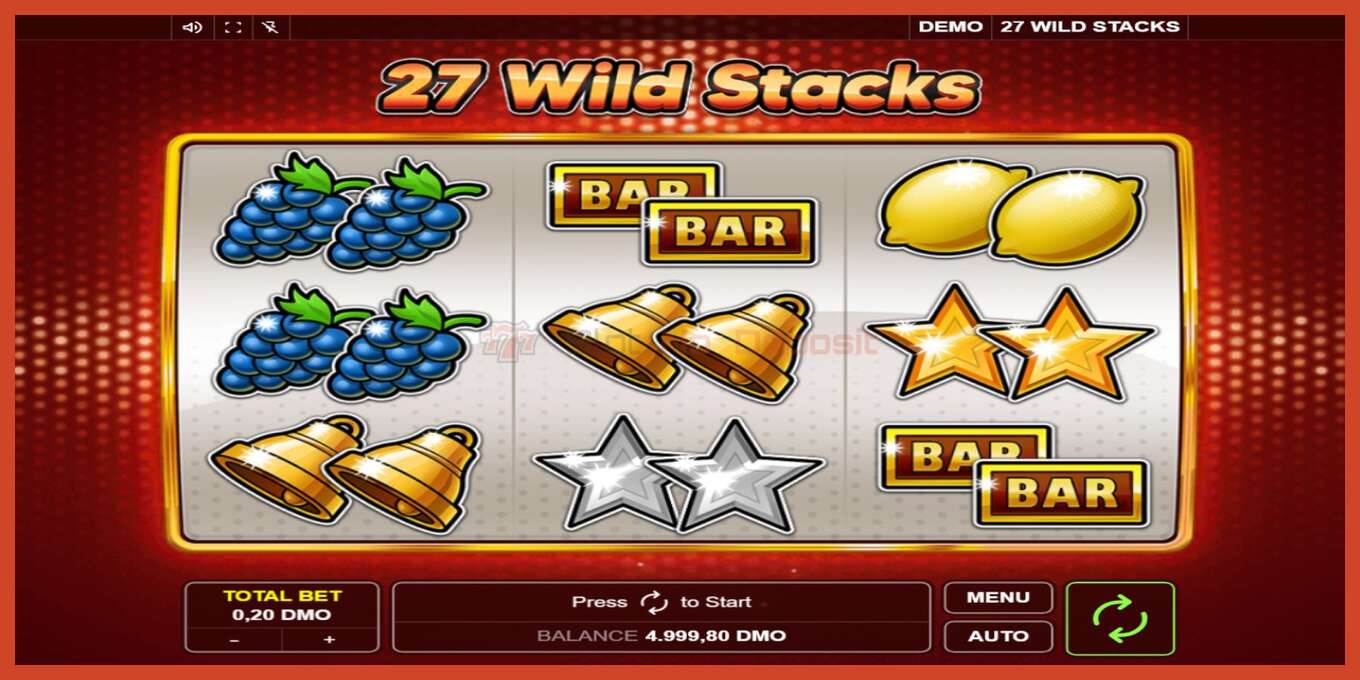 Снимак екрана слота: 27 Wild Stacks без депозита, број - 1