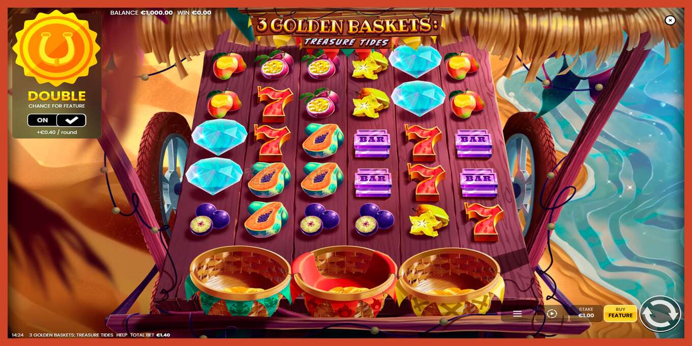 Slot screenshot: 3 Golden Baskets: Treasure Tides nincs letét, szám - 1