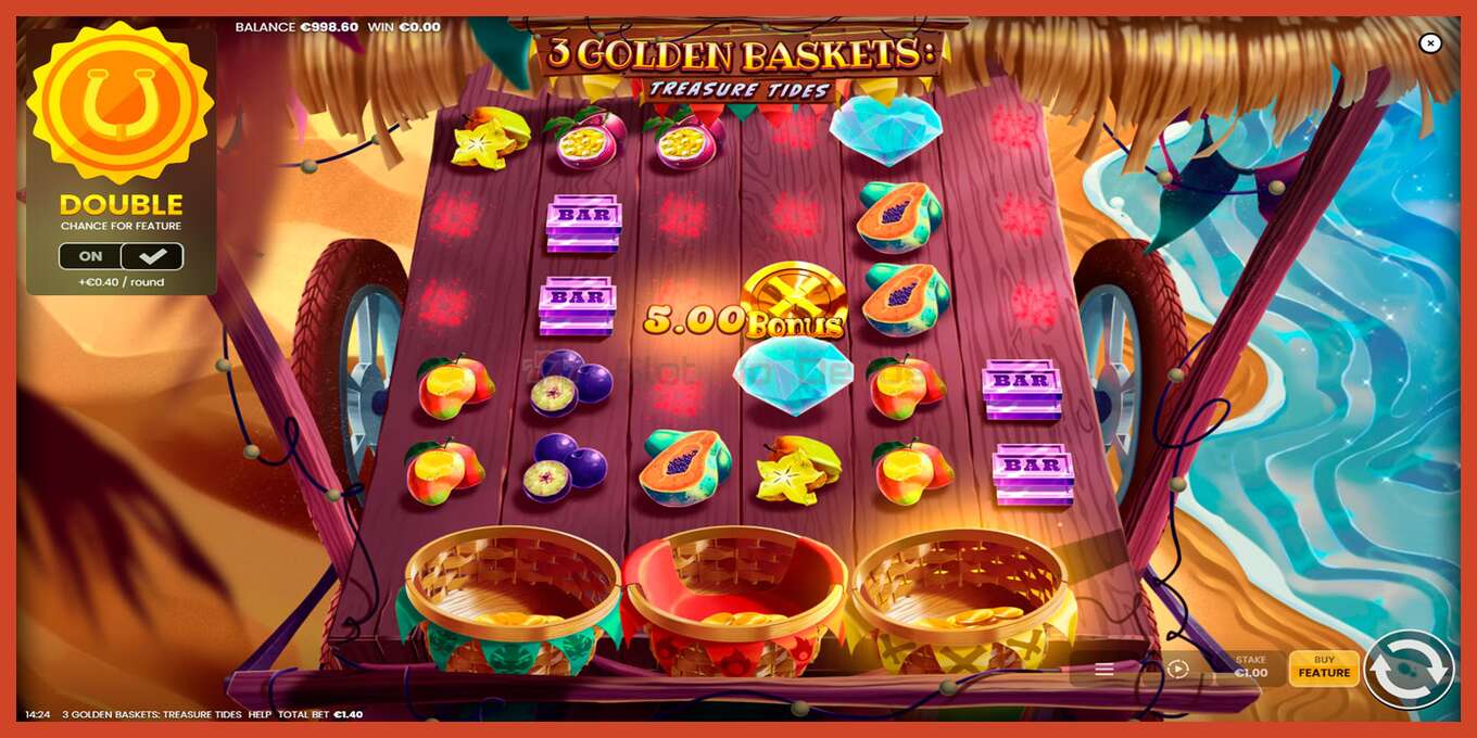 Slot screenshot: 3 Golden Baskets: Treasure Tides nincs letét, szám - 2