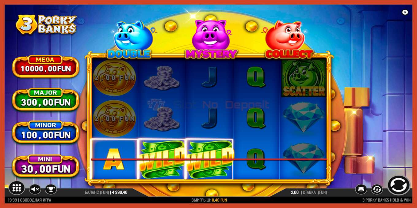 Slot screenshot: 3 Porky Banks no deposit, number - 2