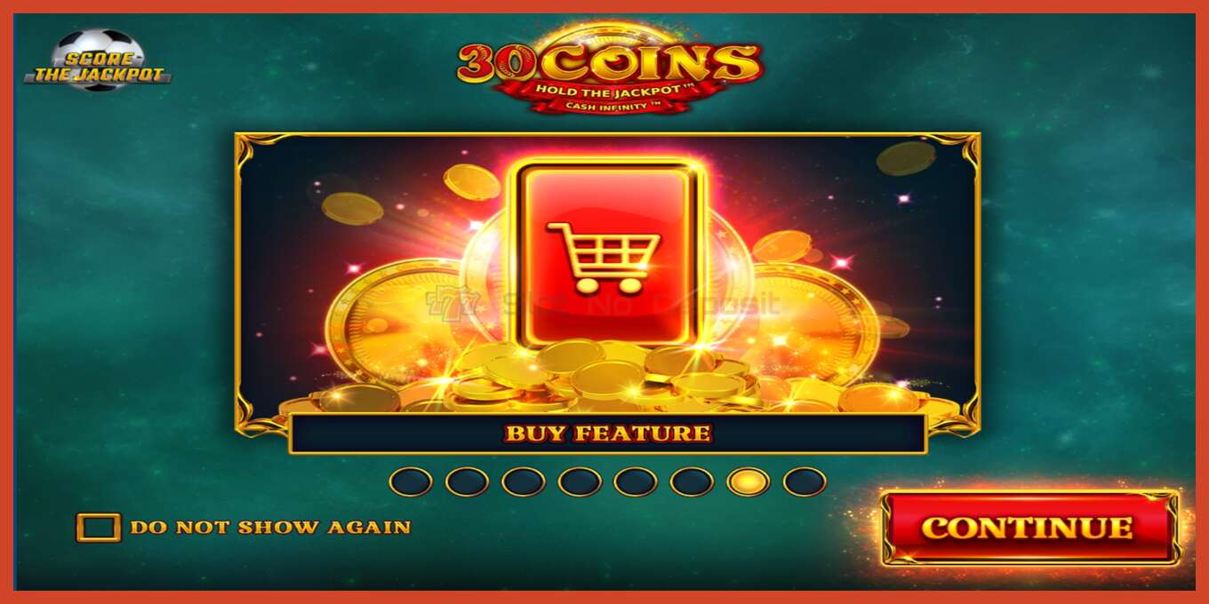 فتحة لقطة الشاشة: 30 Coins Score The Jackpot لا إيداع, رقم - 1