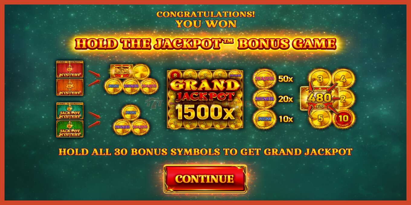 فتحة لقطة الشاشة: 30 Coins Score The Jackpot لا إيداع, رقم - 4