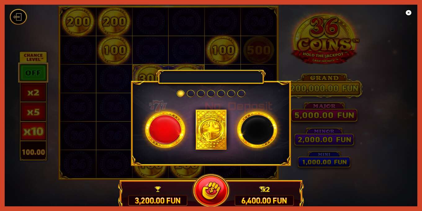 Tangkapan skrin slot: 36 Coins tiada deposit, nombor - 6