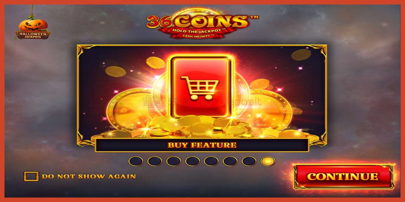 Slot screenshot: 36 Coins Halloween Jackpots no deposit, number - 1