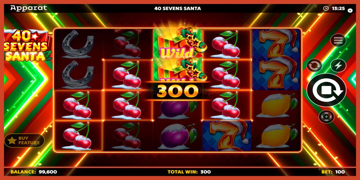 Slot screenshot: 40 Sevens Santa no deposit, number - 2