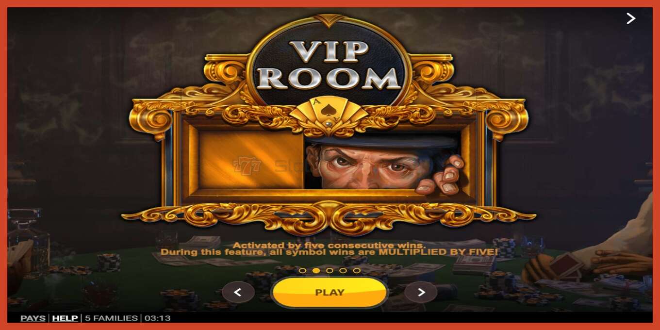 Slot screenshot: 5 Families no deposit, number - 4