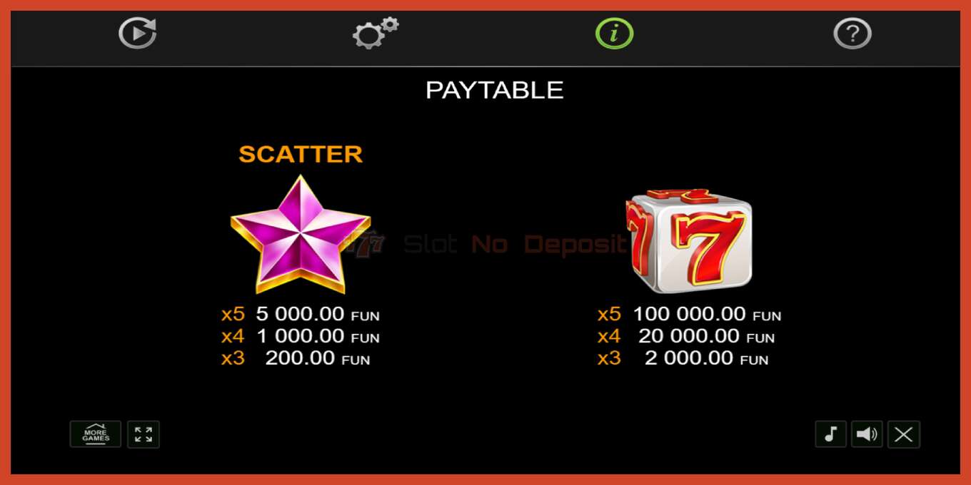 Slot screenshot: 5 Glossy Dice bez depozita, broj - 5