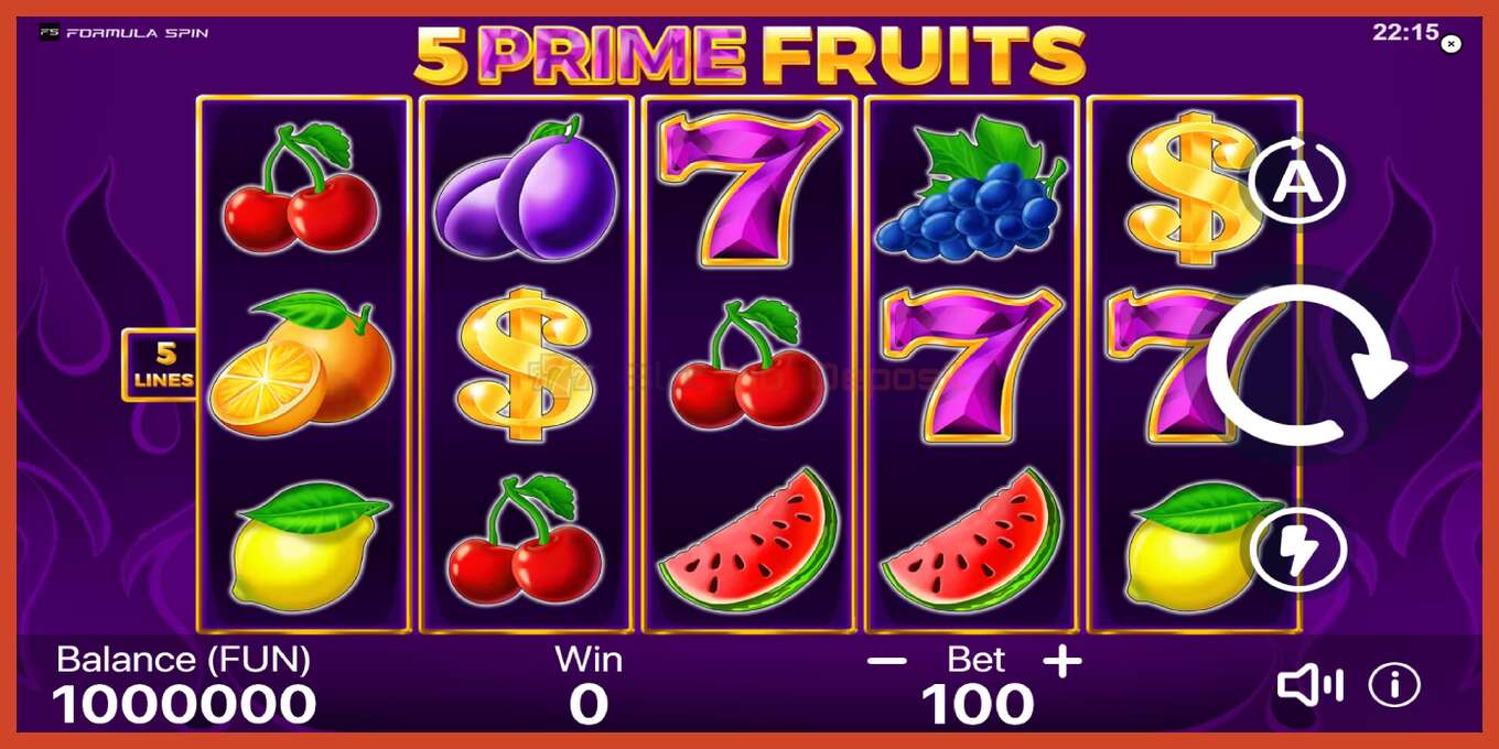 Slot-Screenshot: 5 Prime Fruits keine anzahlung, nummer - 2