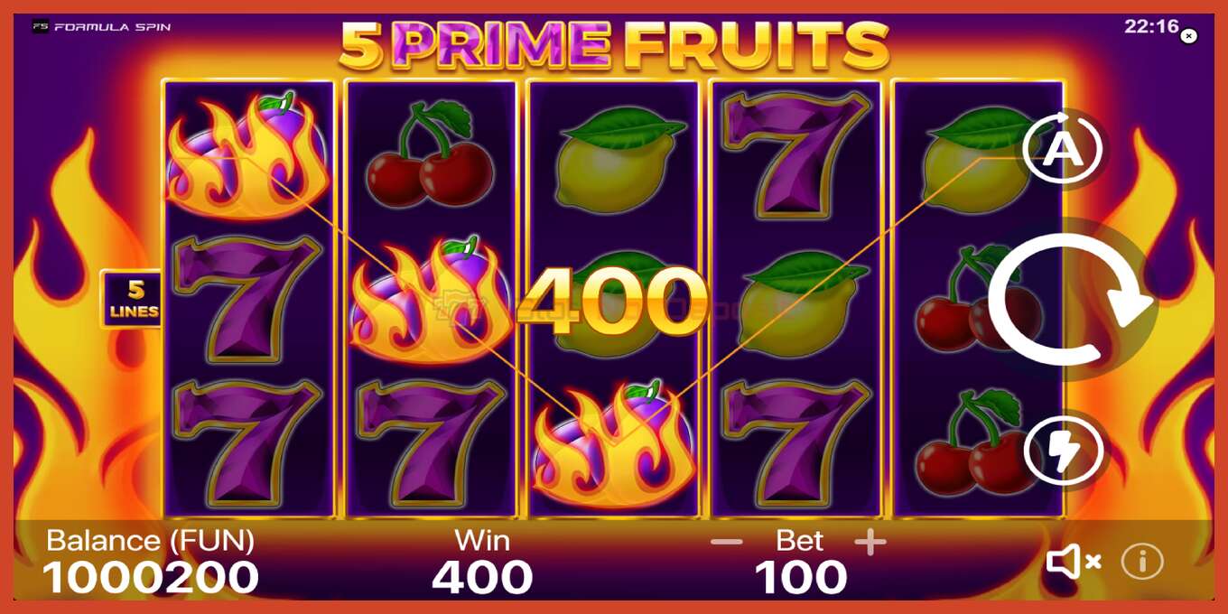 Slot-Screenshot: 5 Prime Fruits keine anzahlung, nummer - 3