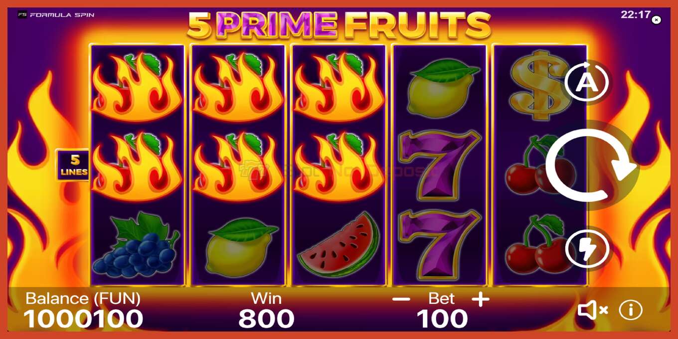 Slot-Screenshot: 5 Prime Fruits keine anzahlung, nummer - 4