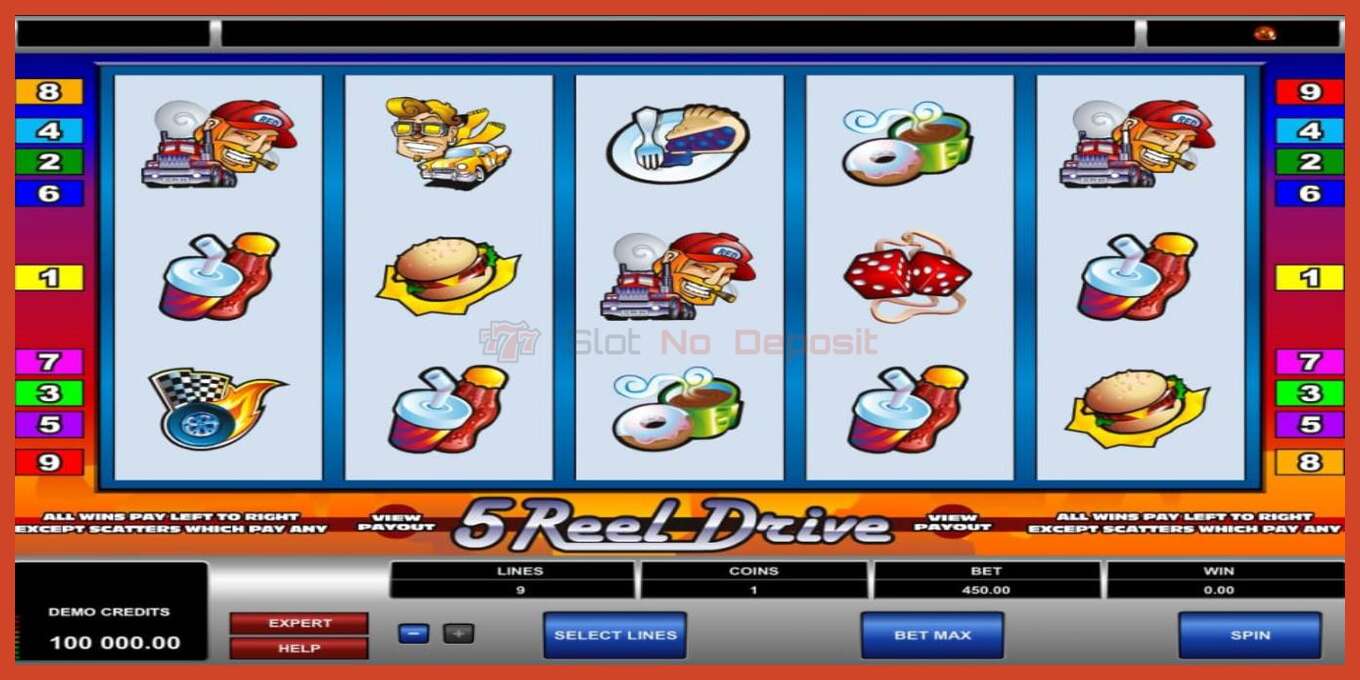 Slot screenshot: 5 Reel Drive no deposit, number - 2