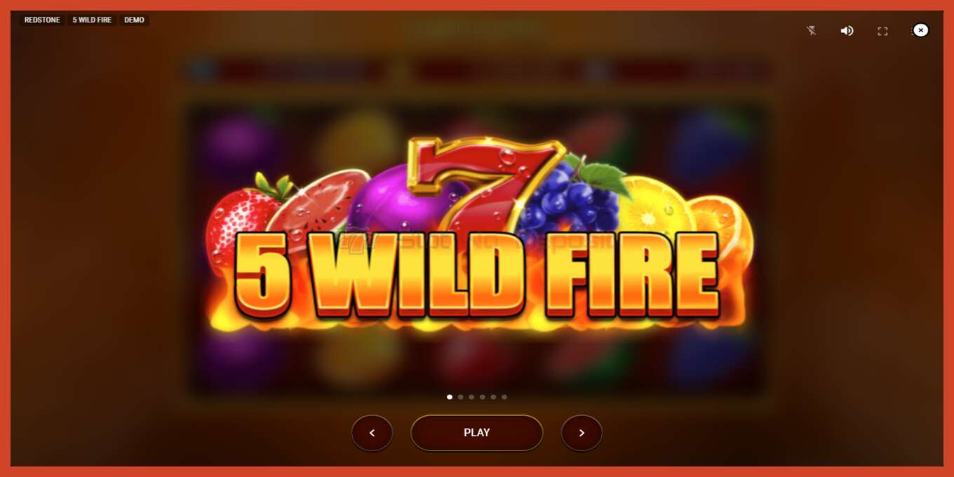 Slot screenshot: 5 Wild Fire bez depozita, broj - 1