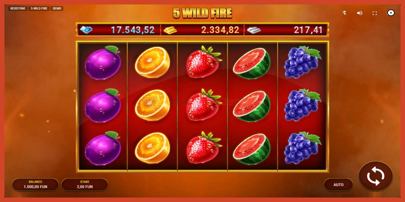 Slot screenshot: 5 Wild Fire bez depozita, broj - 2