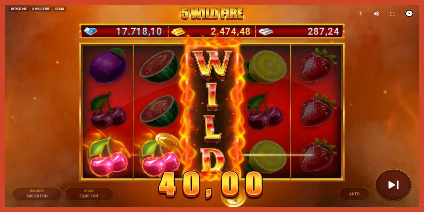 Slot screenshot: 5 Wild Fire bez depozita, broj - 3