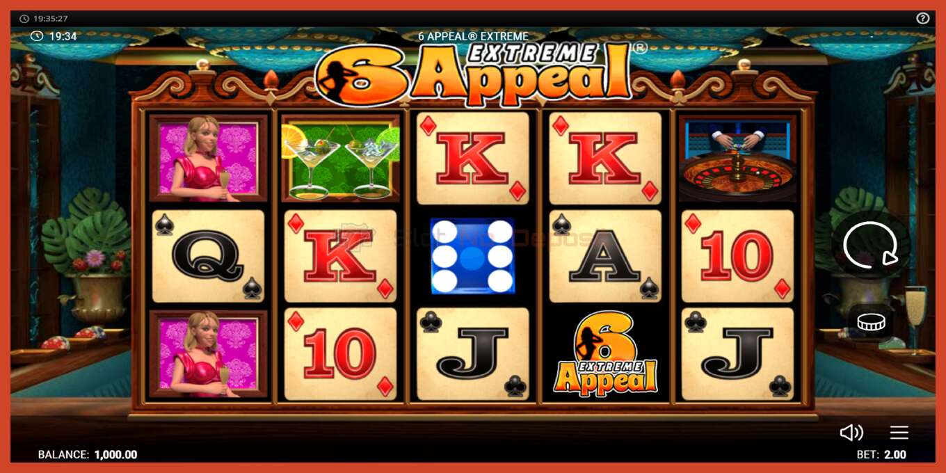 Slot ekran görüntüsü: 6 Appeal Extreme depozit yoxdur, nömrə - 2