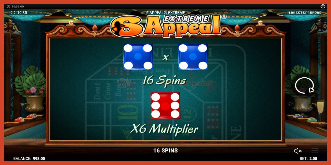 Slot screenshot: 6 Appeal Extreme no deposit, number - 3