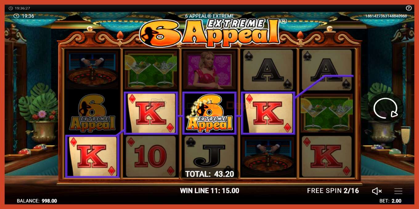 Slot screenshot: 6 Appeal Extreme no deposit, number - 4