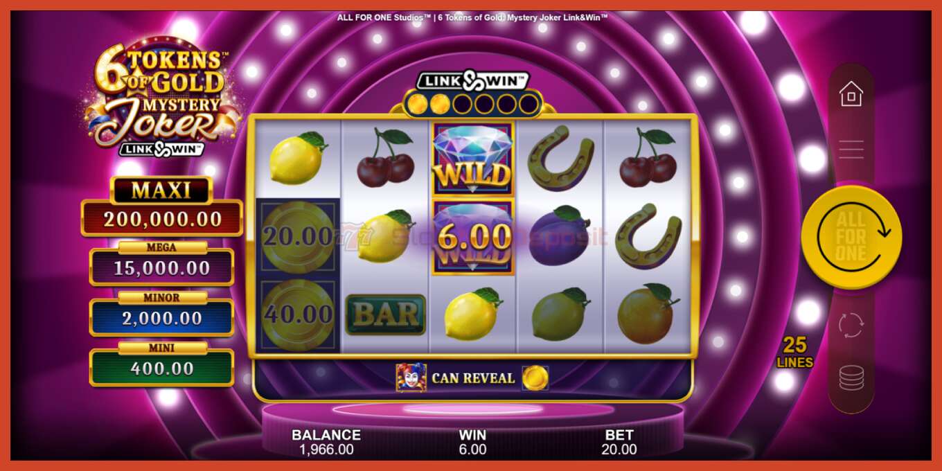 Slot skrinshoti: 6 Tokens of Gold: Mystery Joker Link & Win depozit yoq, raqam - 3