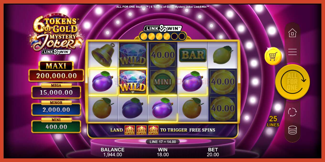 Slot skrinshoti: 6 Tokens of Gold: Mystery Joker Link & Win depozit yoq, raqam - 4