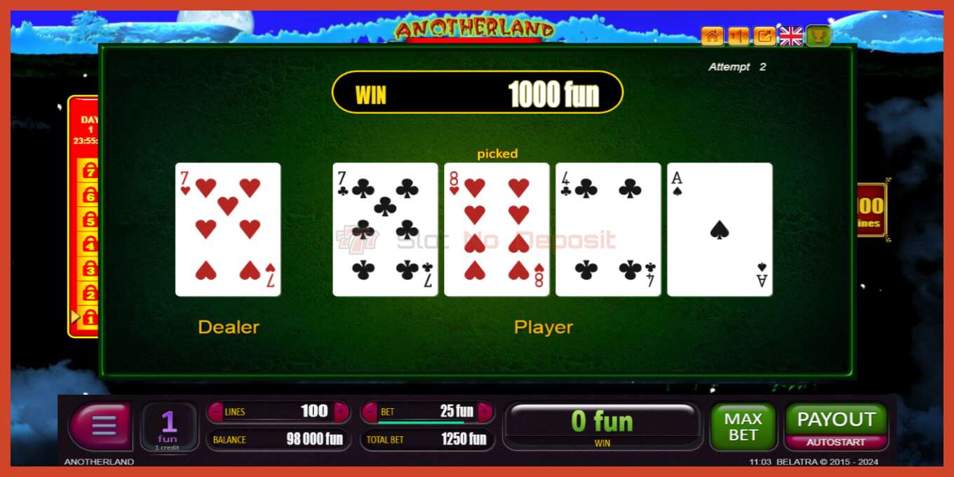 Slot screenshot: 7 Days Anotherland no deposit, number - 5