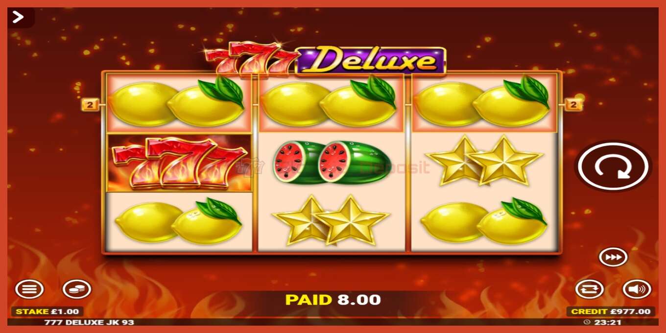 Снимак екрана слота: 777 Deluxe Jackpot King без депозита, број - 3