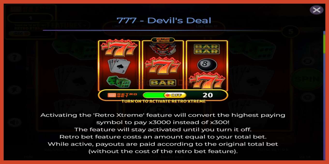 Slot screenshot: 777 Devils Deal bez depozita, broj - 4