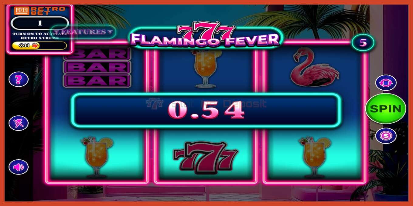 Lizdų ekrano kopija: 777 - Flamingo Fever jokio užstato, numerį - 2