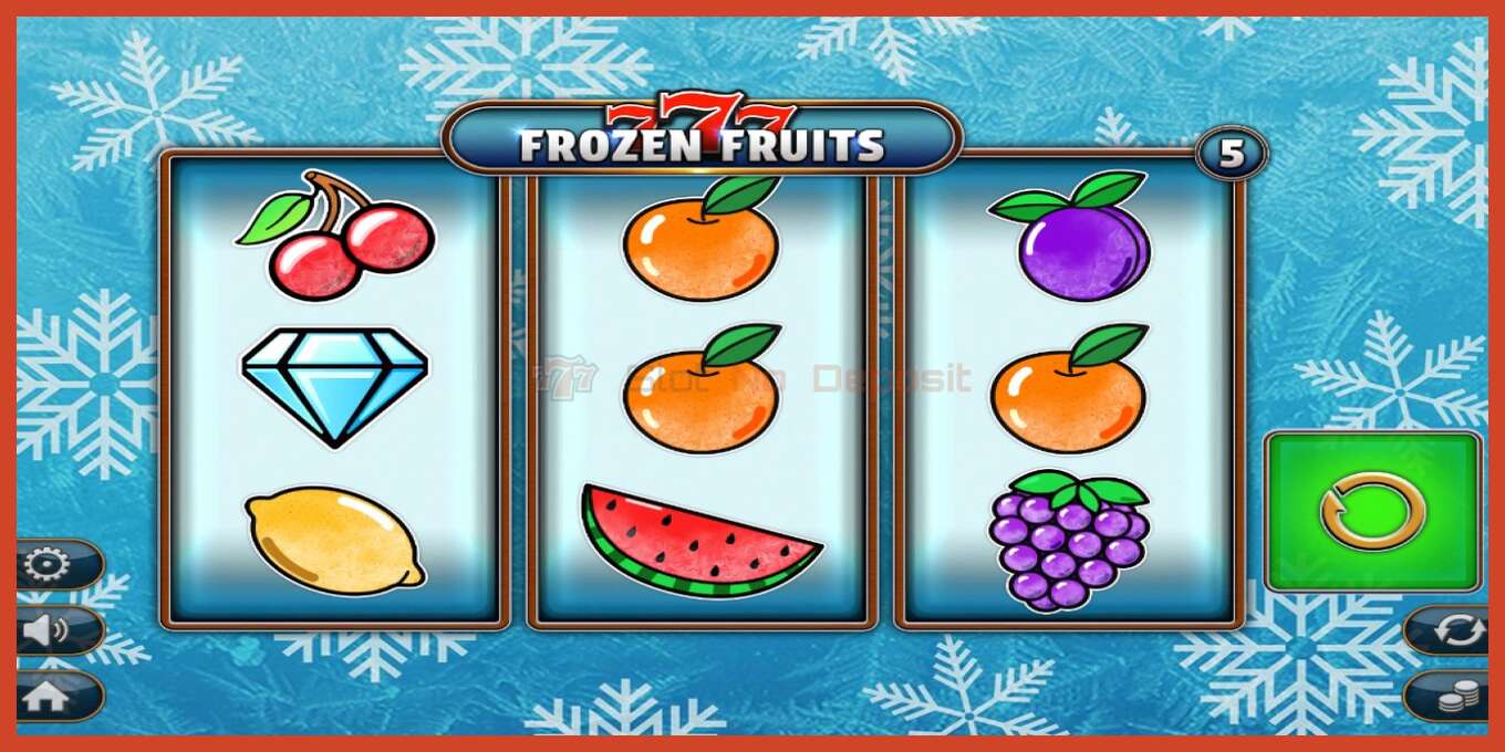 Slot screenshot: 777 Frozen Fruits no deposit, number - 1