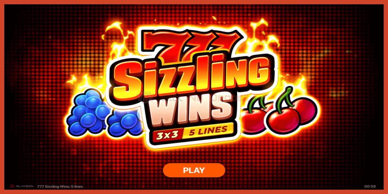 ສະລັອດຕິງ screenshot: 777 Sizzling Wins: 5 Lines ບໍ່ມີເງິນຝາກ, ເລກ - 1