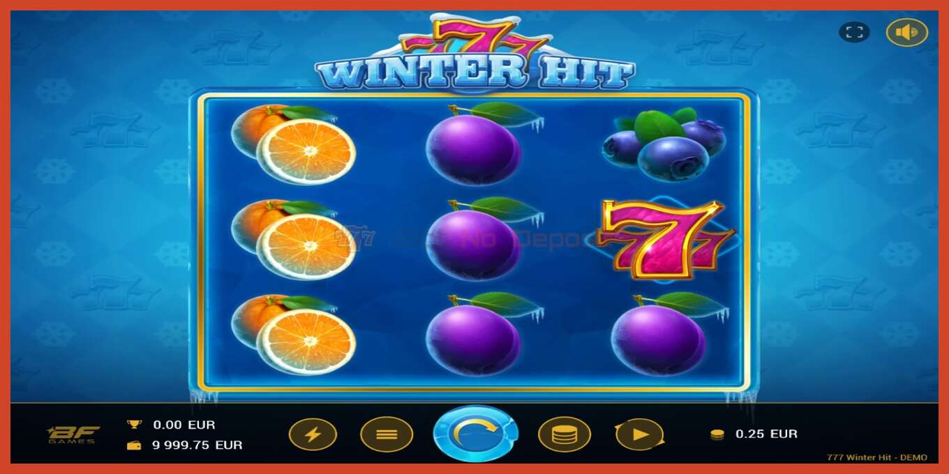 Slot screenshot: 777 Winter Hit no deposit, number - 1